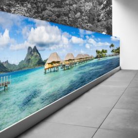 Brise vue Trompe l'oeil - 100x425 cm - Maldives 3617689694900