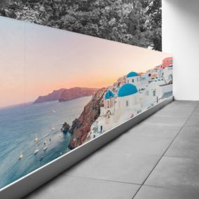 Brise vue Trompe l'oeil - 120x300 cm - Santorin 3617689694429