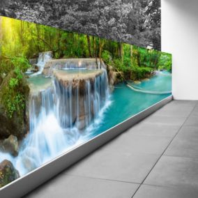 Brise vue Trompe l'oeil - 120x450 cm - Cascades 3617689694191