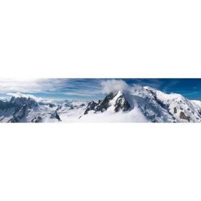 Brise vue Trompe l'oeil - 90x405 cm - Montagnes neige 3617689696782