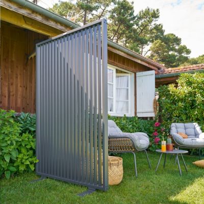 Brise-vue "Zupta" graphite en aluminium - Hespéride