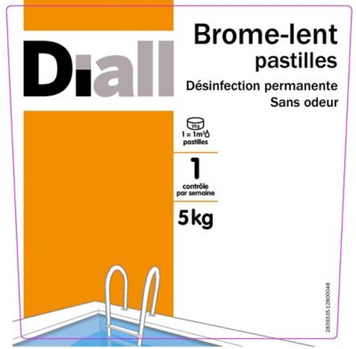 Brome-lent pastilles pour piscine 5kg Diall