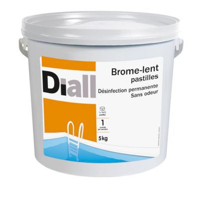 Brome-lent pastilles pour piscine 5kg Diall