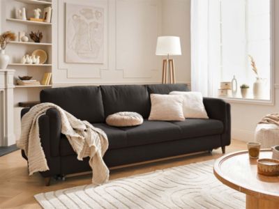 Brooke - canapé 3 places - convertible - en velours - Lisa Design