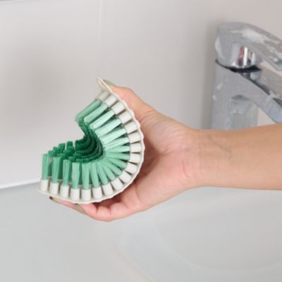 Brosse à récurer flexible poils rigide GoodHome blanc l.7cm
