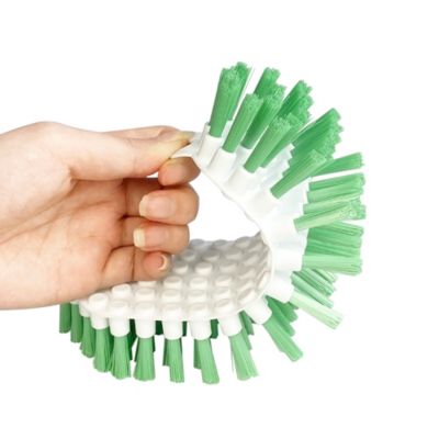 Brosse à récurer flexible poils rigide GoodHome blanc l.7cm