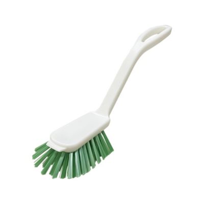 Brosse à vaisselle poils rigides blanc l.6cm