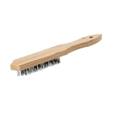 Brosse acier 5 rangs à manche bois - Wilmart