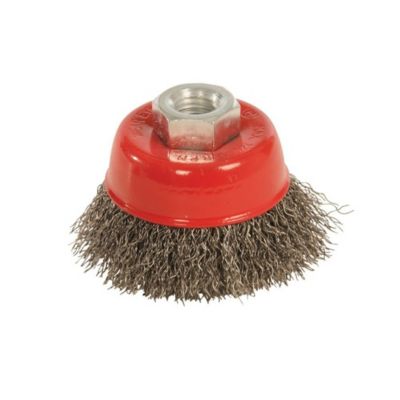 Brosse Boisseau à Fils d'Acier Ondulés 65 mm - Nettoyage Efficace - Idéal pour Métal et Bois - Silverline