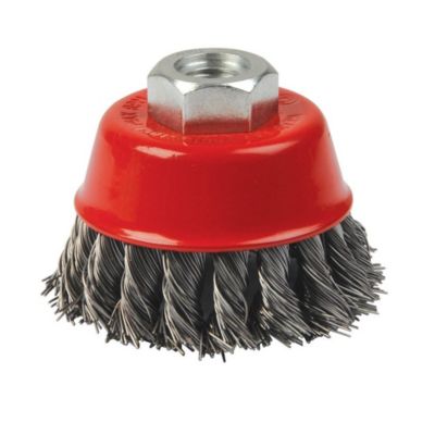 Brosse Boisseau à Fils d'Acier Torsadés 75 mm - Idéale pour Nettoyage et Décapage - Silverline