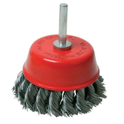 Brosse Boisseau à Fils d'Acier Torsadés 75 mm - Idéale pour Nettoyage et Décapage - Silverline