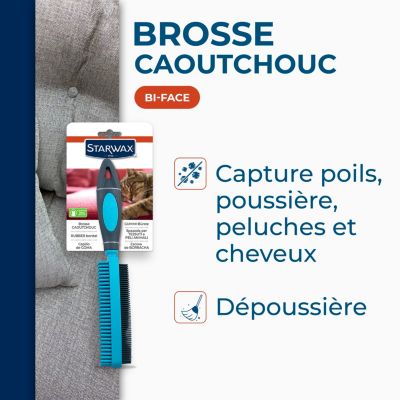Brosse caoutchouc pour textile Starwax