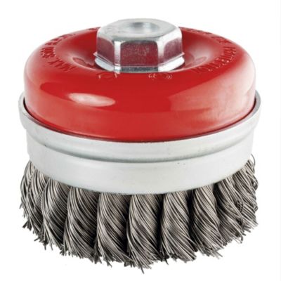 Brosse conique acier torsadé 80 mm - LEMAN