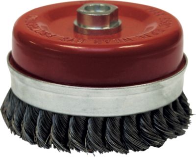 brosse conique d.65 m14 fil 0.50 acier torsade - 530.065v - leman