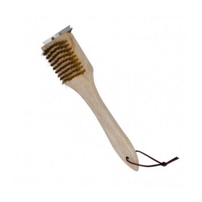 Brosse - COOK'IN GARDEN - 2 en 1 - Nettoie-grille - Bois