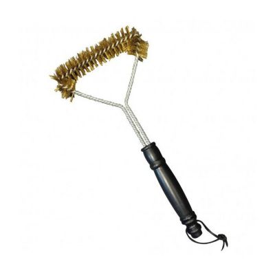 Brosse de nettoyage - Cook'in Garden - en T pour grille de barbecue avec poils en cuivre 32 cm