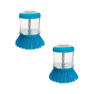 Brosse de nettoyage souple lot de 2, efficace pour la vaisselle dimensions 8 x 7 x 5 cm en plastique Fackelmann Tecno