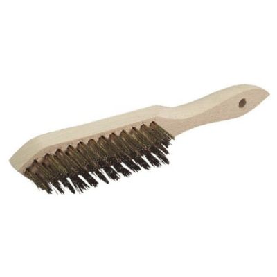 Brosse métal souple 4 rangées à manche - ROULOR - 5255
