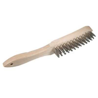 Brosse à mains manche bois 4 rangs Inox 295mm - DRONCO - 0001151334