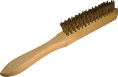 brosse manche bois 295x145x25 fil 0,30 laiton dr manuelle - 720.294 - leman