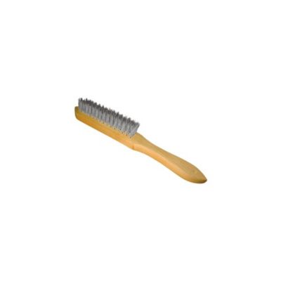 Brosse manuelle manche bois fil inox 0,30 mm 295x145x25 - Dcapage dur - 720.293