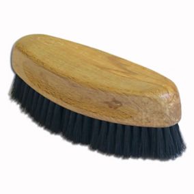 Brosse navette en soie noir manche bois Gerlon