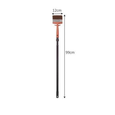 Brosse rectangulaire lasure et traitement 120mm + perche