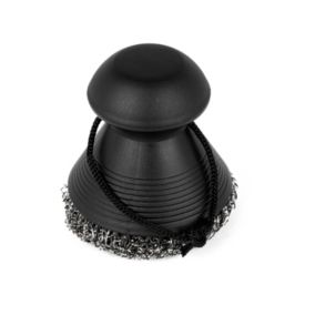 Brosse spécial plancha noir en Polypropylène (PP) recyclé et acier inoxydable