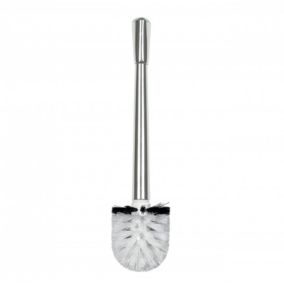 Brosse wc avec manche ETNA chromé Blanc Spirella