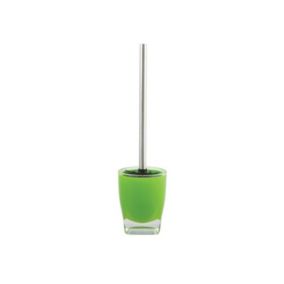 Brosse wc avec support Acrylique  Inox TAHITI Vert MSV