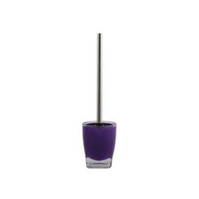 Brosse wc avec support Acrylique  Inox TAHITI Violet MSV