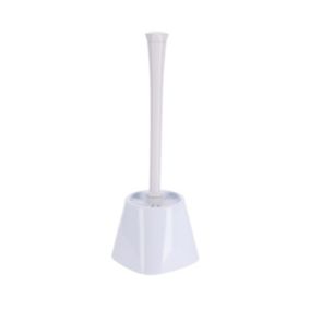 Brosse WC avec support Blanc brillant