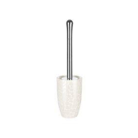 Brosse Wc avec support Céramique DARWIN PEBBLE Blanc Brillant Spirella