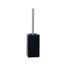 Brosse Wc avec support Céramique QUADRO Noir Spirella