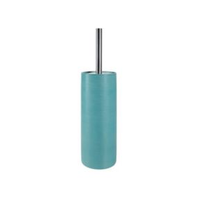 Brosse Wc avec support Céramique TUBE RIBBED Bleu turquoise Spirella