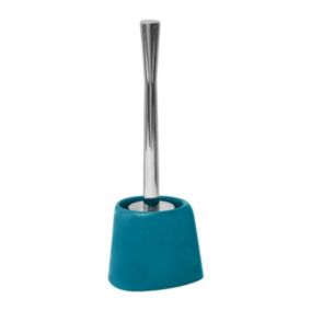 Brosse WC avec support conique Bleu canard