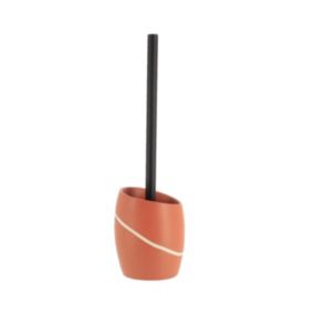 Brosse WC avec support en résine Terracotta