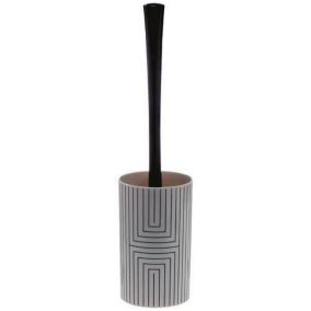 brosse wc avec support GRAPHIC Noir  Blanc Spirella