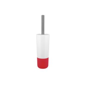 Brosse wc avec support MOJI Rouge  Blanc Spirella