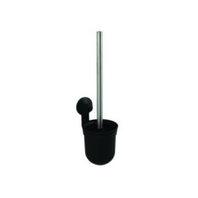 Brosse Wc avec support mural à fixer PP ABS  PVC Super ventouses Noir mat MSV