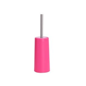 Brosse Wc avec support PP  Inox Rose Fuschia MSV