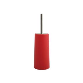 Brosse Wc avec support PP  Inox Rouge MSV