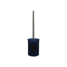 Brosse Wc avec support Verre YOKO Misty Bleu Foncé Spirella