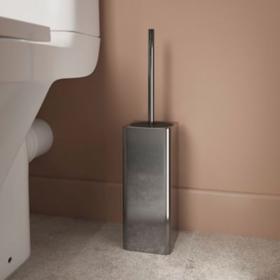 Brosse WC murale GoodHome Alessano argent chromé