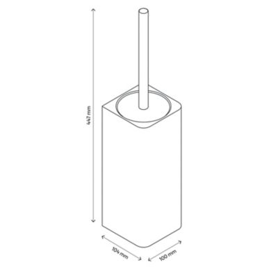 Plieger Vigo brosse WC modèle suspendu avec gobelet Inox brossé - 4784416 