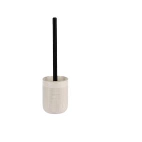 Brosse WC et pot en céramique, beige, Future Home Quadrille