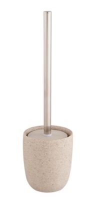 Brosse WC et support GoodHome Balka en polyresine et acier inoxydable effet sable