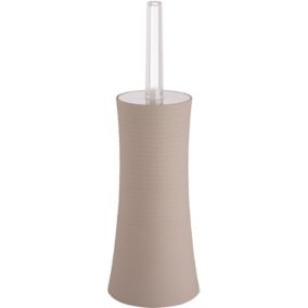 Brosse WC et support GoodHome Drina ABS manche en SMMA coloris taupe
