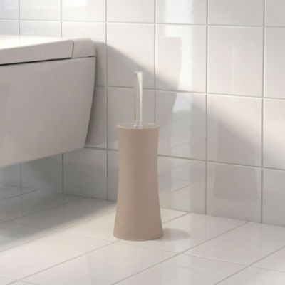 Brosse WC et support GoodHome Drina ABS manche en SMMA coloris taupe