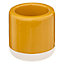 Brosse WC et support Solar Power en dolomite coloris jaune moutarde Ø12 x H.37 cm